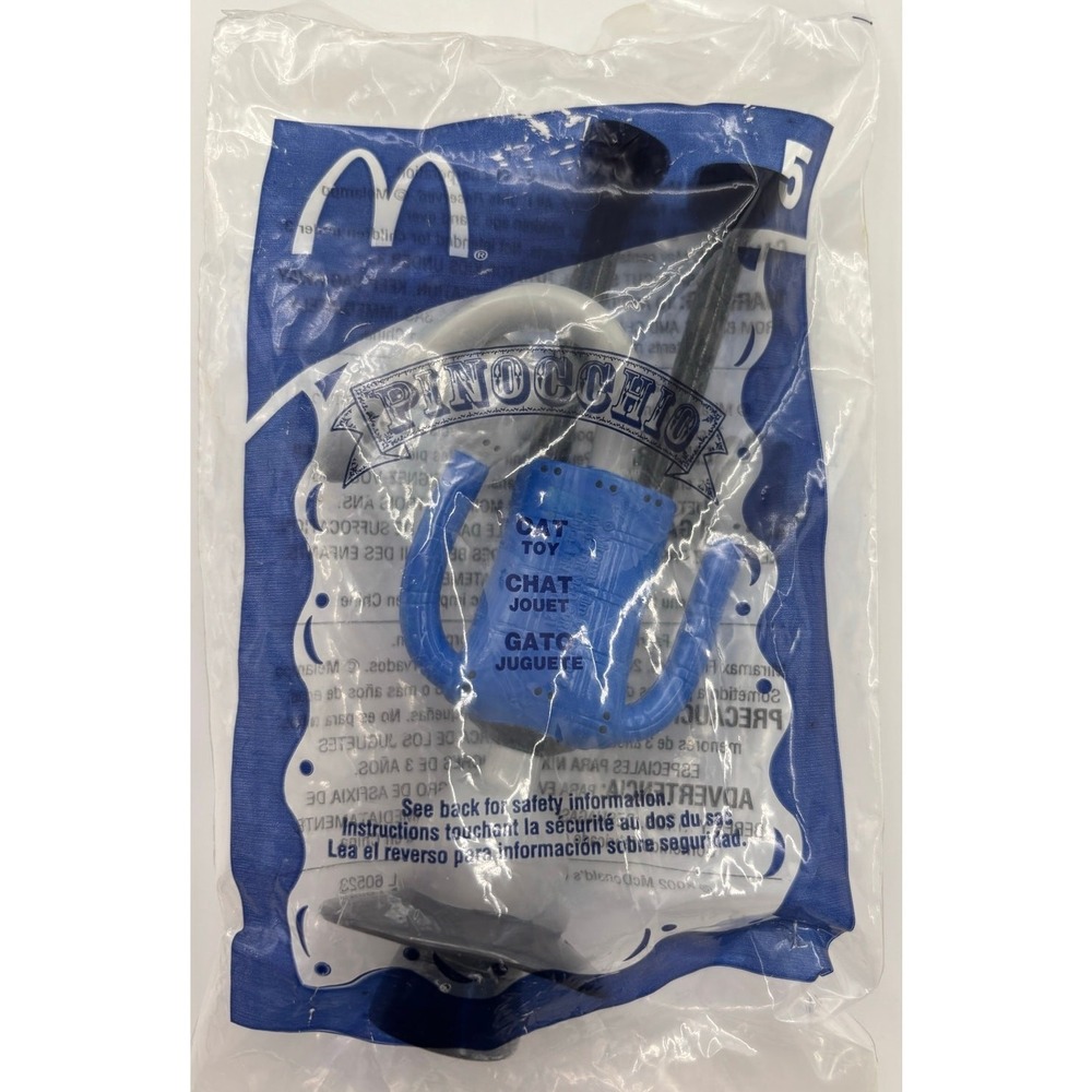 2002 Pinocchio McDonald's Happy Meal #5‎ CAT toy- Sealed